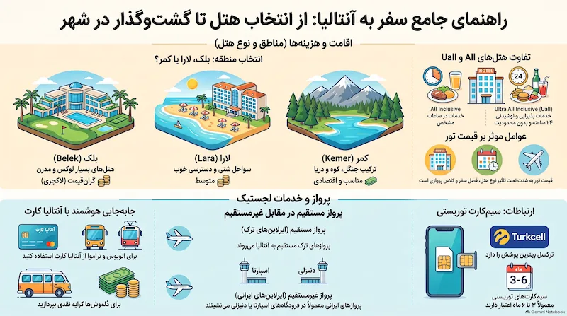 اینفوگرافی تور آنتالیا
